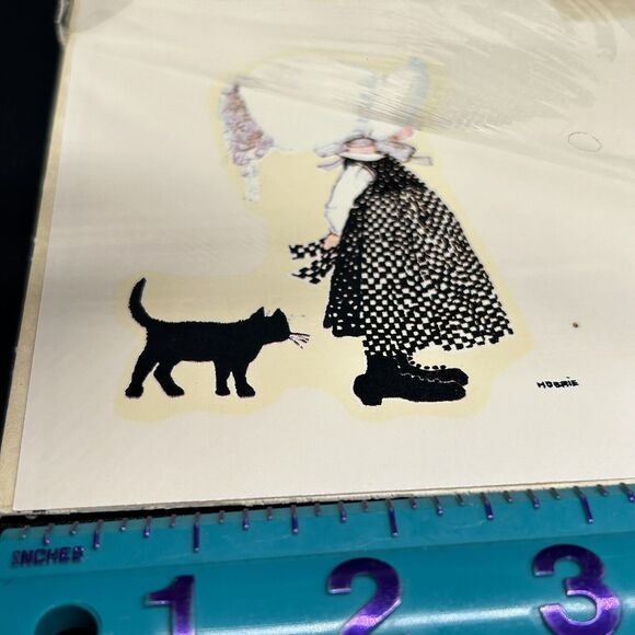 Holly Hobbie 3 Decals & 1 Decoupage Print American Greetings Paper Craft - Picture 3 of 10